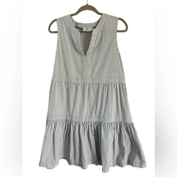 Vineyard Vines Striped Sleeveless Midi Dress - Picture 1 of 6